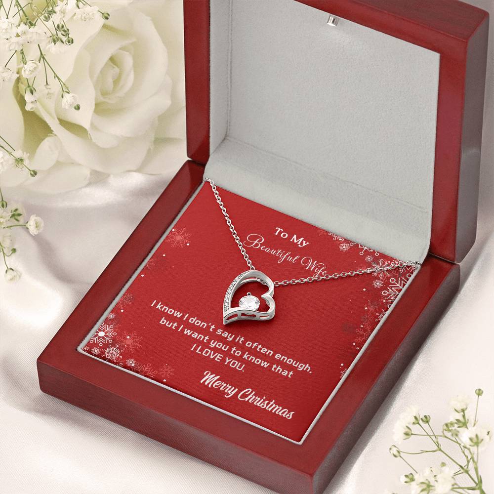To My Beautiful Wife I Love You Heart Necklace 1 Forever Love Necklace