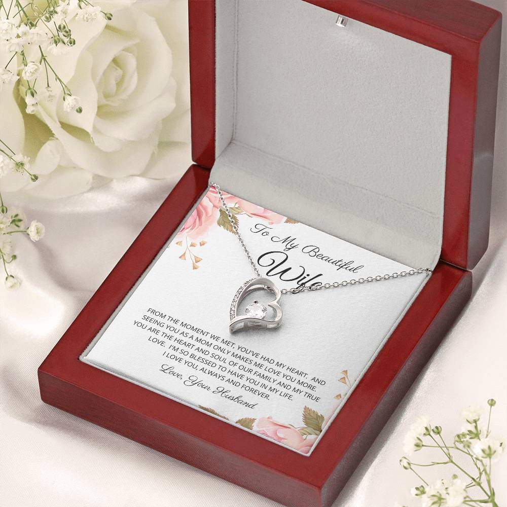 To My Beautiful Wife Necklace Forever Love Necklace