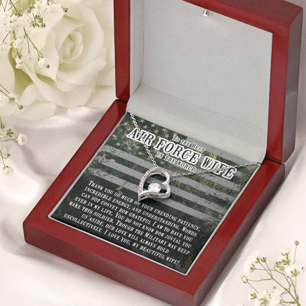 Best Air Force Wife Forever Love Necklace