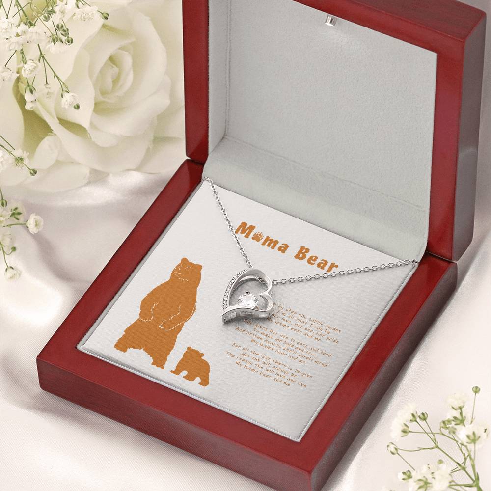 Mama Bear & Me With Message Card 1 Forever Love Necklace