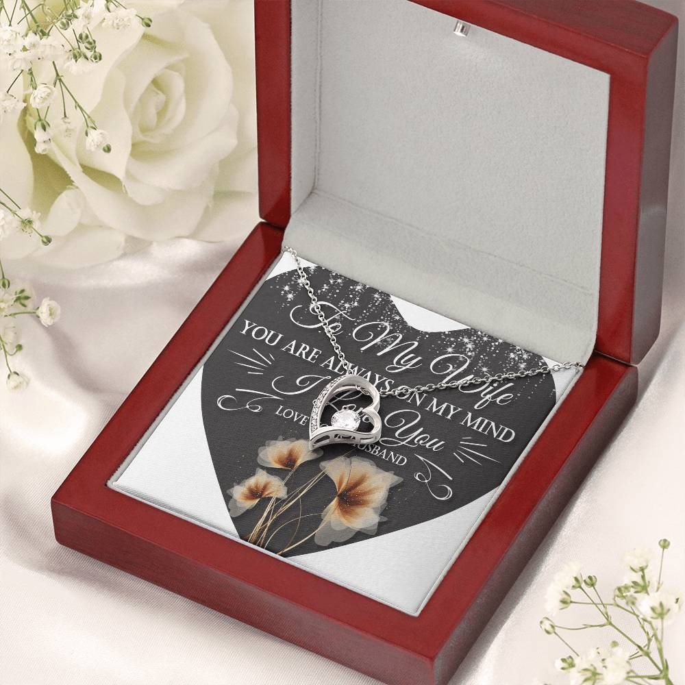 To My Wife You Are Always On My Mind I Love You Love Your Husband Necklace For Soulmate Meaningful Soulmate Necklace Thoughtful Christmas Gift For Her Forever Love Necklace