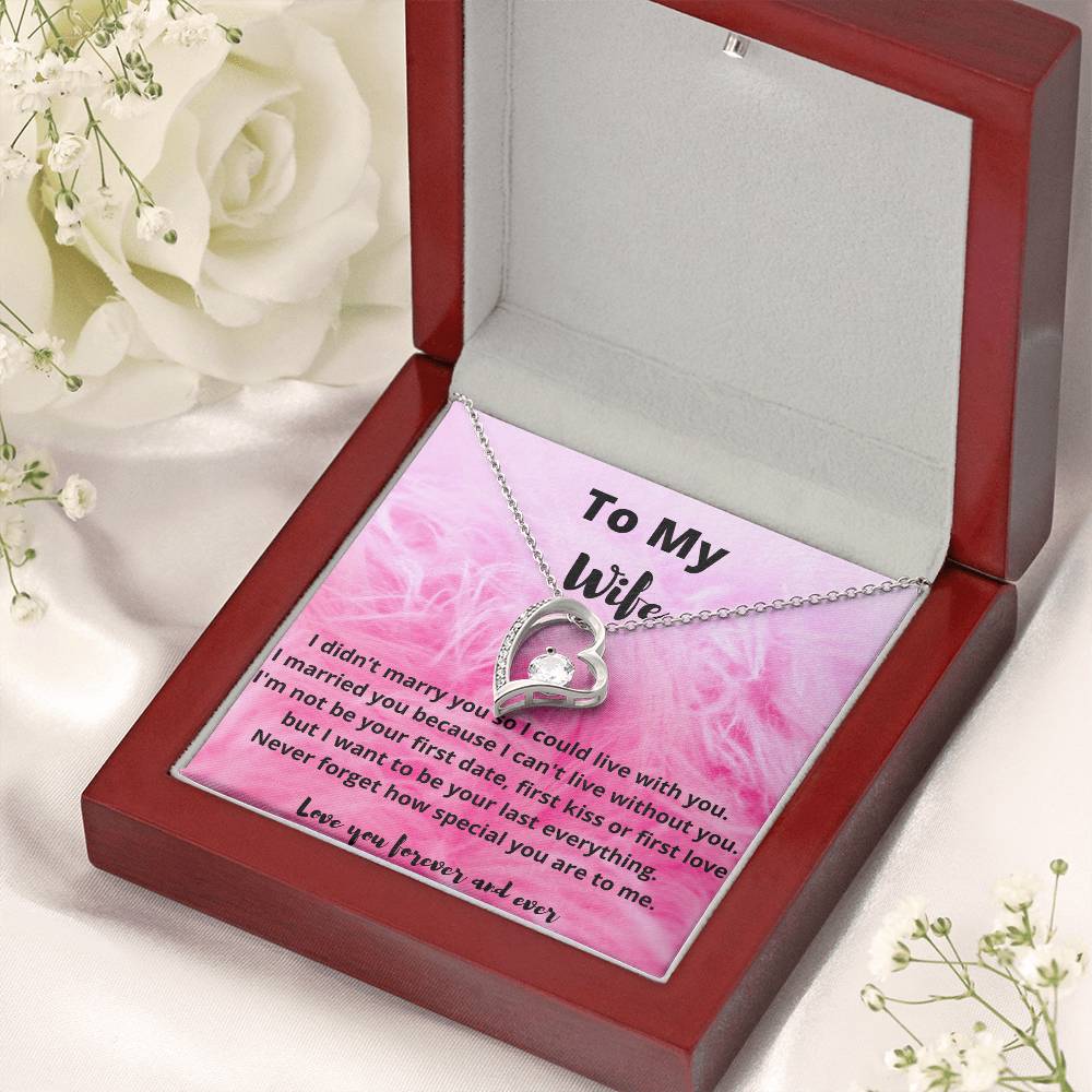 To My Wife Necklace Gift For Wife Love Necklace Romantic Gift Present For Wife Best Wife Wife Necklace Anniversary Gift For Wife Forever Love Necklace