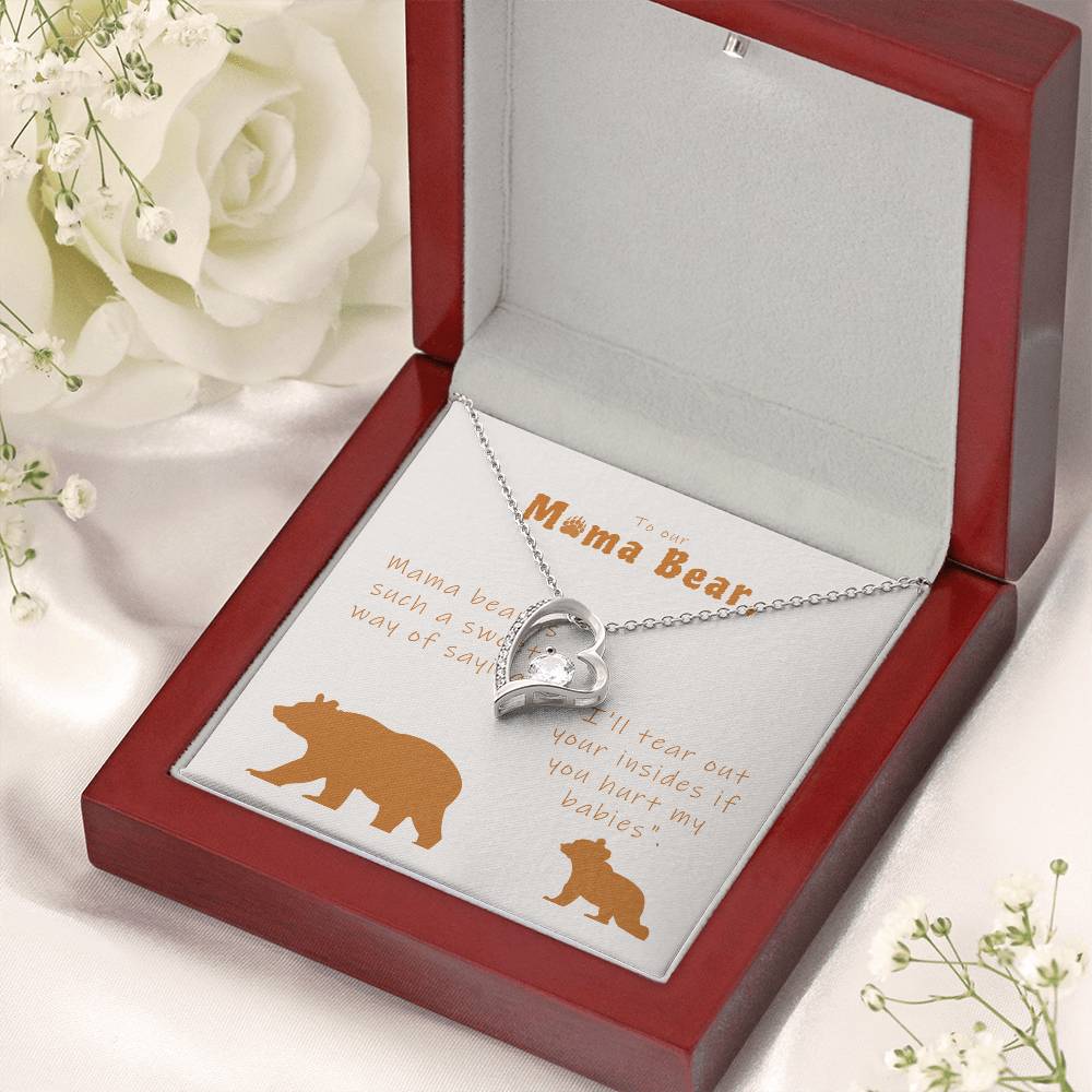 Mama Bear Forever Love Necklace With Message Card Forever Love Necklace