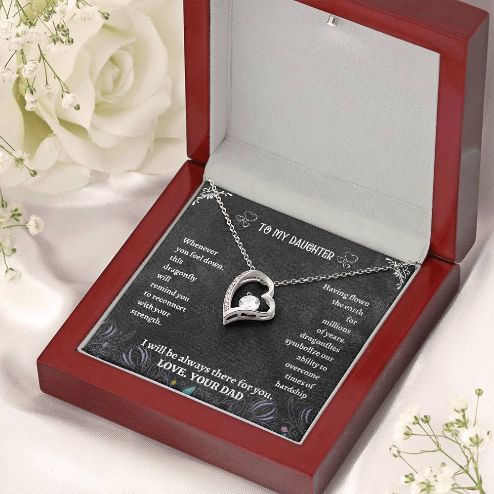 To My Daughter - I Will Always Be There For You Love Your Dad Father Daygift For Daughter - Father Daughter Necklace Father To Daughter Birthday Gift