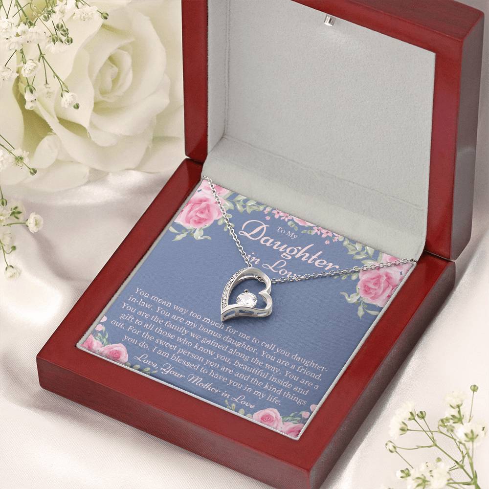Daughter In Law Gift From Mother In Law Daughter In Law Birthday Gift Daughter In Love Best Daughter In Law Gift Jewelry Forever Love Necklace