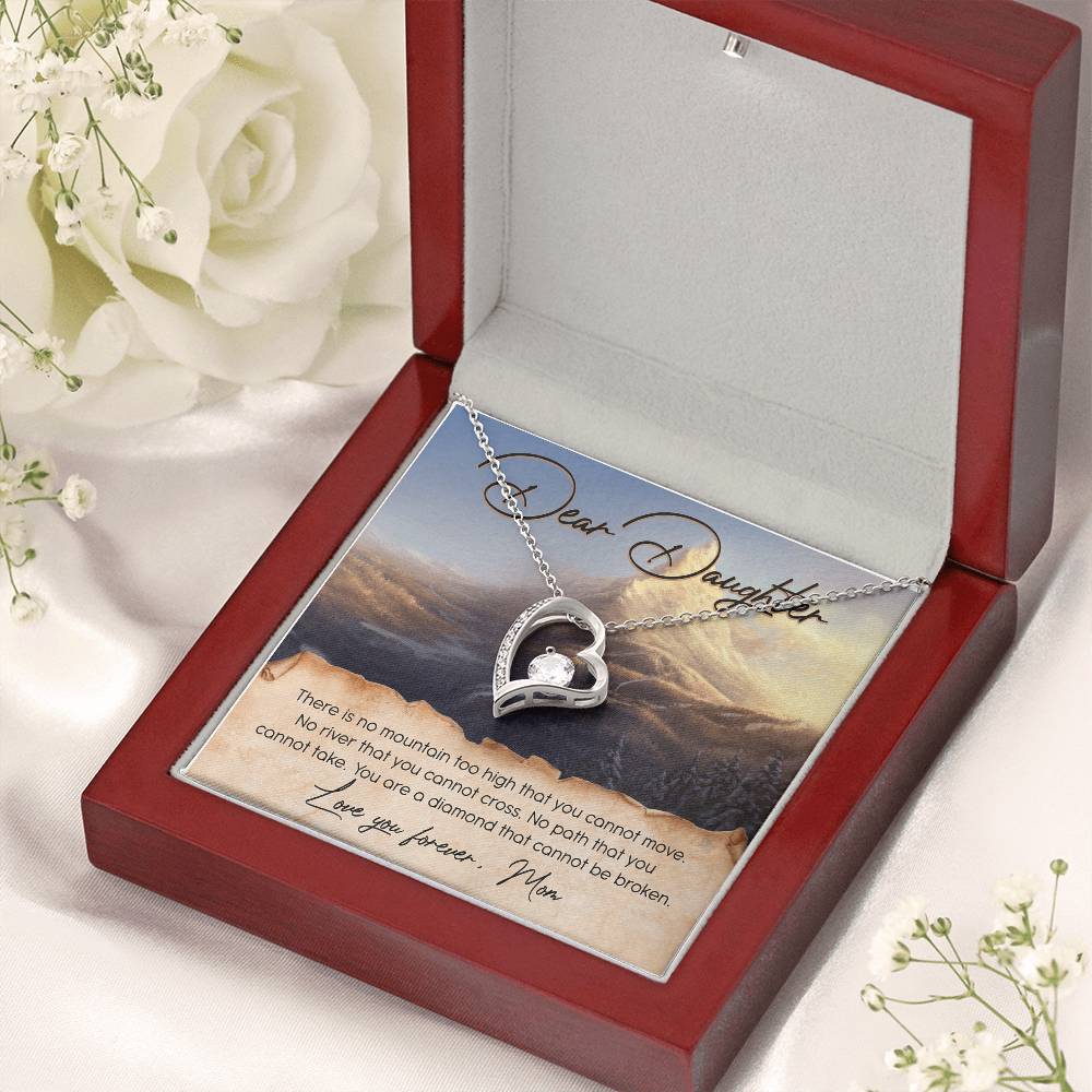 To My Beautiful Daughter Gift For Daughter From Mom Daughter's Birthday Daughter's Graduation Daughter Jewelry Mother's Day Forever Love Necklace