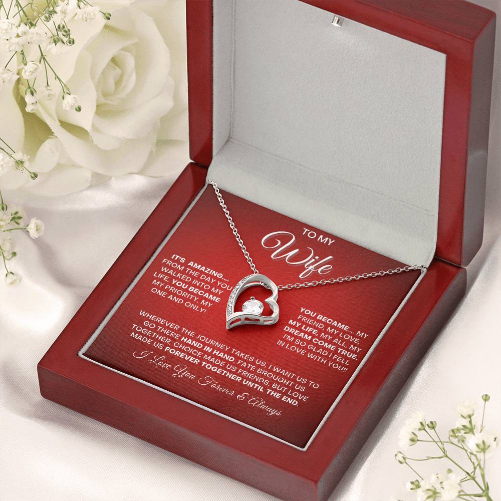 Wife Together Forever Hart Necklace Forever Love Necklace