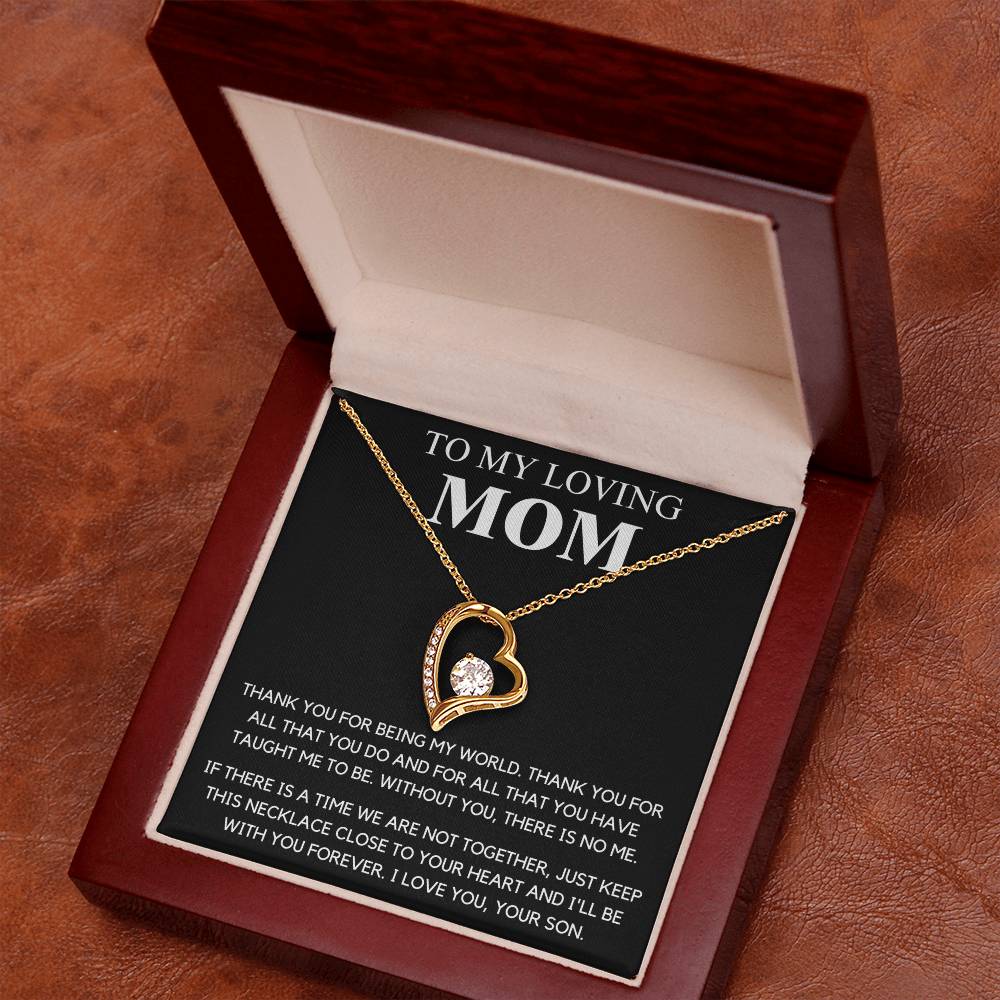 To My Mom Thank You Forever Love Forever Love Necklace