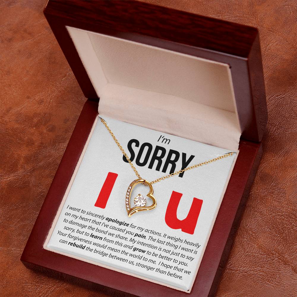 I'M Sorry, I Sincerely Apologize - Forever Love Necklace Forever Love Necklace