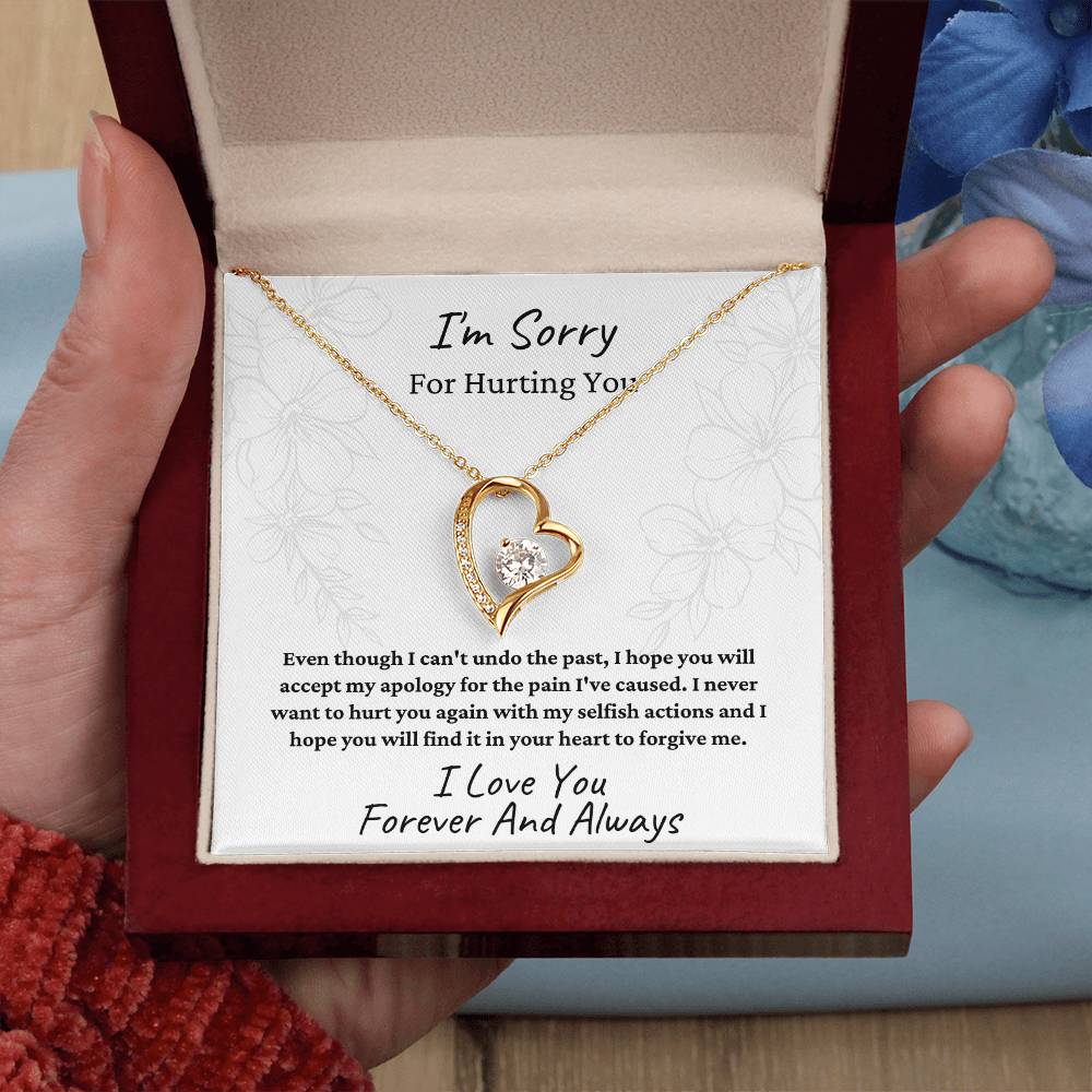 I'M Sorry For Hurting You Flower Forever Love Necklace Forever Love Necklace
