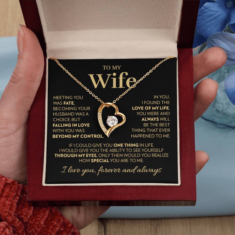 Gift For Wife - Love Of My Life - Gold Forever Love Necklace Forever Love Necklace