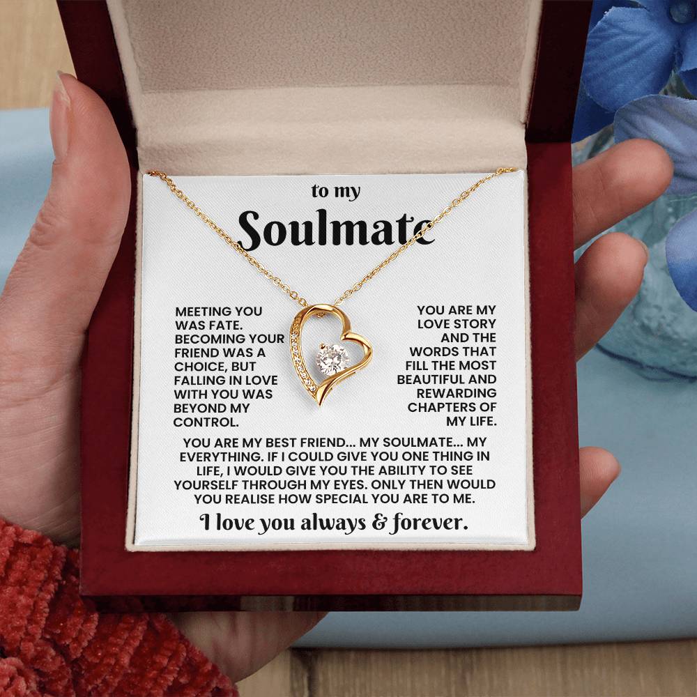 To My Soulmate You Are My Heart'S Home Forever Love Necklace