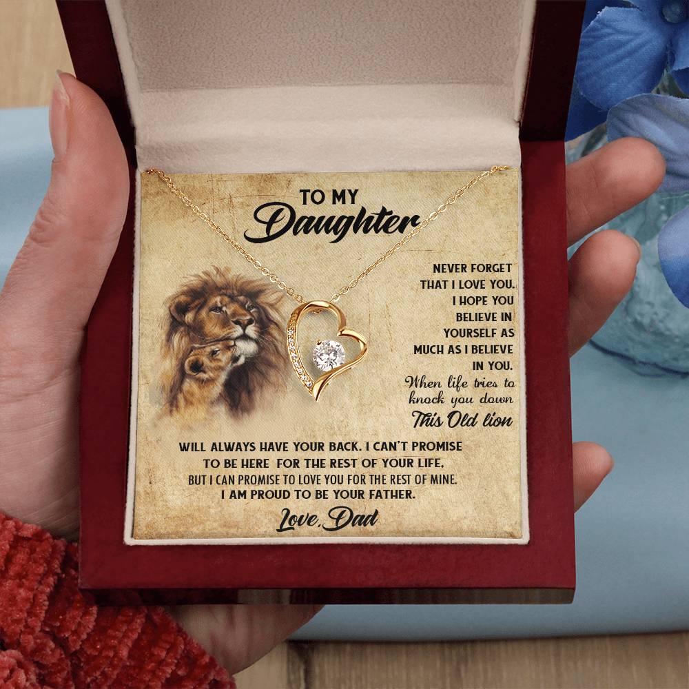 To My Daughter Necklace Father Daughter Necklace Father To Daughter Christmas Gift From Dad Bonus Daughter Necklace Gifts From Dad Forever Love Necklace