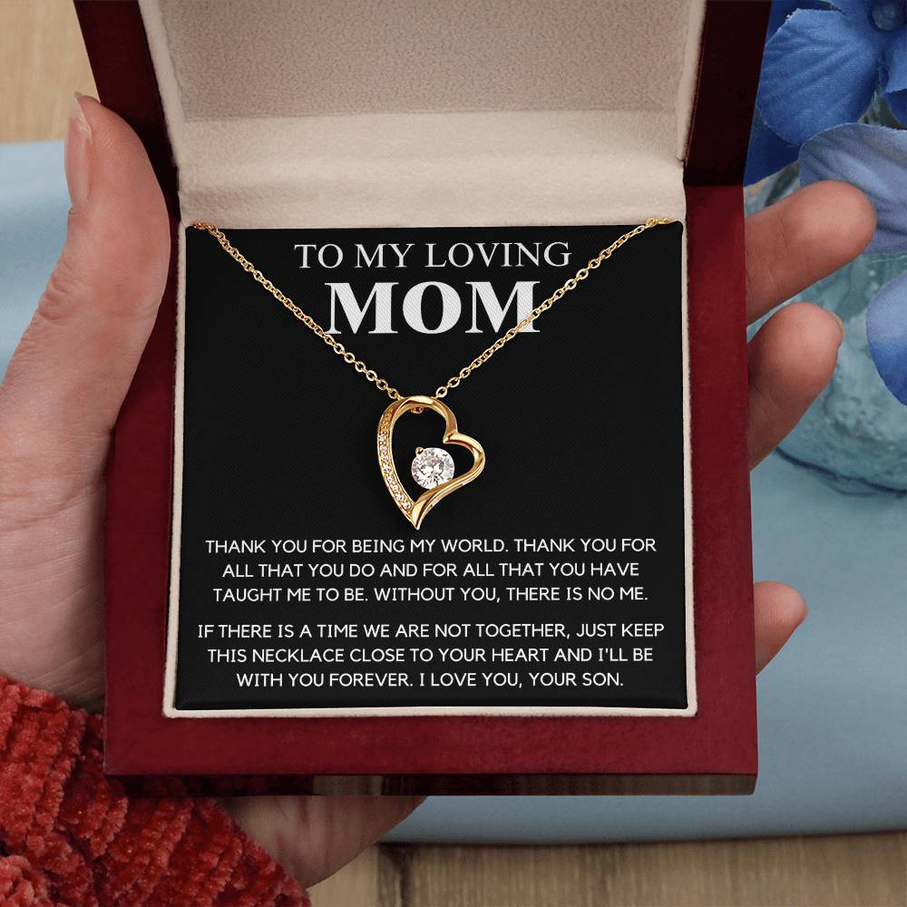 To My Mom Thank You Forever Love Forever Love Necklace