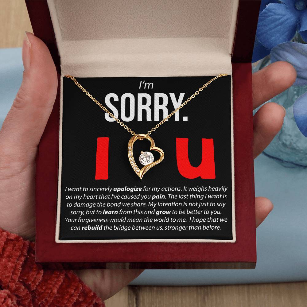 I'M Sorry. I Love You - Forever Love Necklace Forever Love Necklace