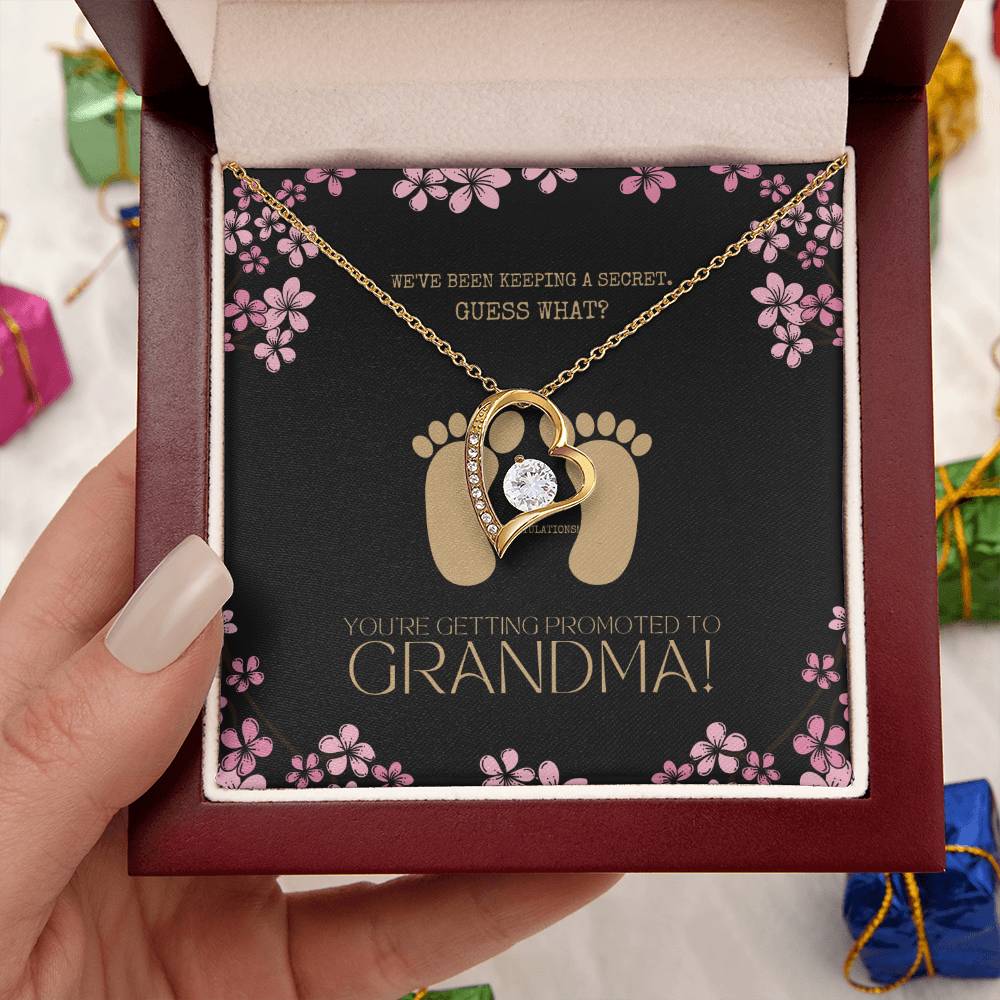 New Grandma Necklace Pregnancy Announcement Grandparent Gifts For Grandma First Time Grandma Forever Love Necklace