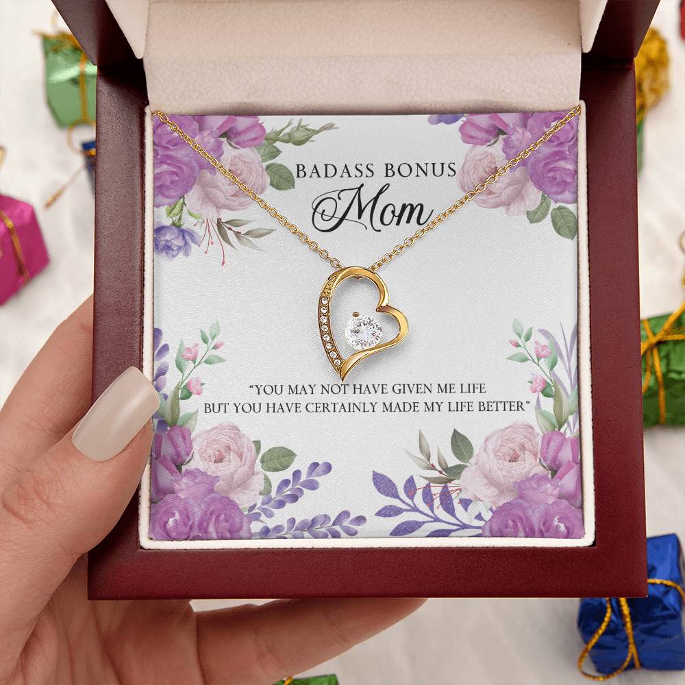Badass Bonus Mom - Forever Necklace Forever Love Necklace