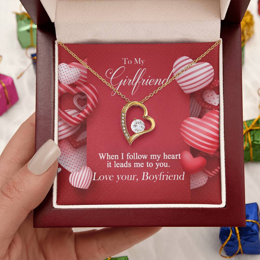 To My Girlfriend Forever Love Necklace