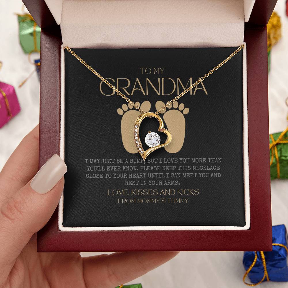 First Time Grandma Gifts Mothers Day Gift New Grandma Necklace I May Just Be A Bump But I Love You More Than You Ever Know 2 Forever Love Necklace