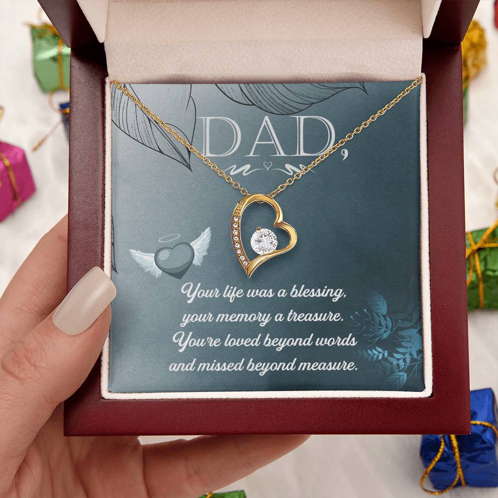 Dad - Your Life Was A Blessing - Necklace Forever Love Necklace