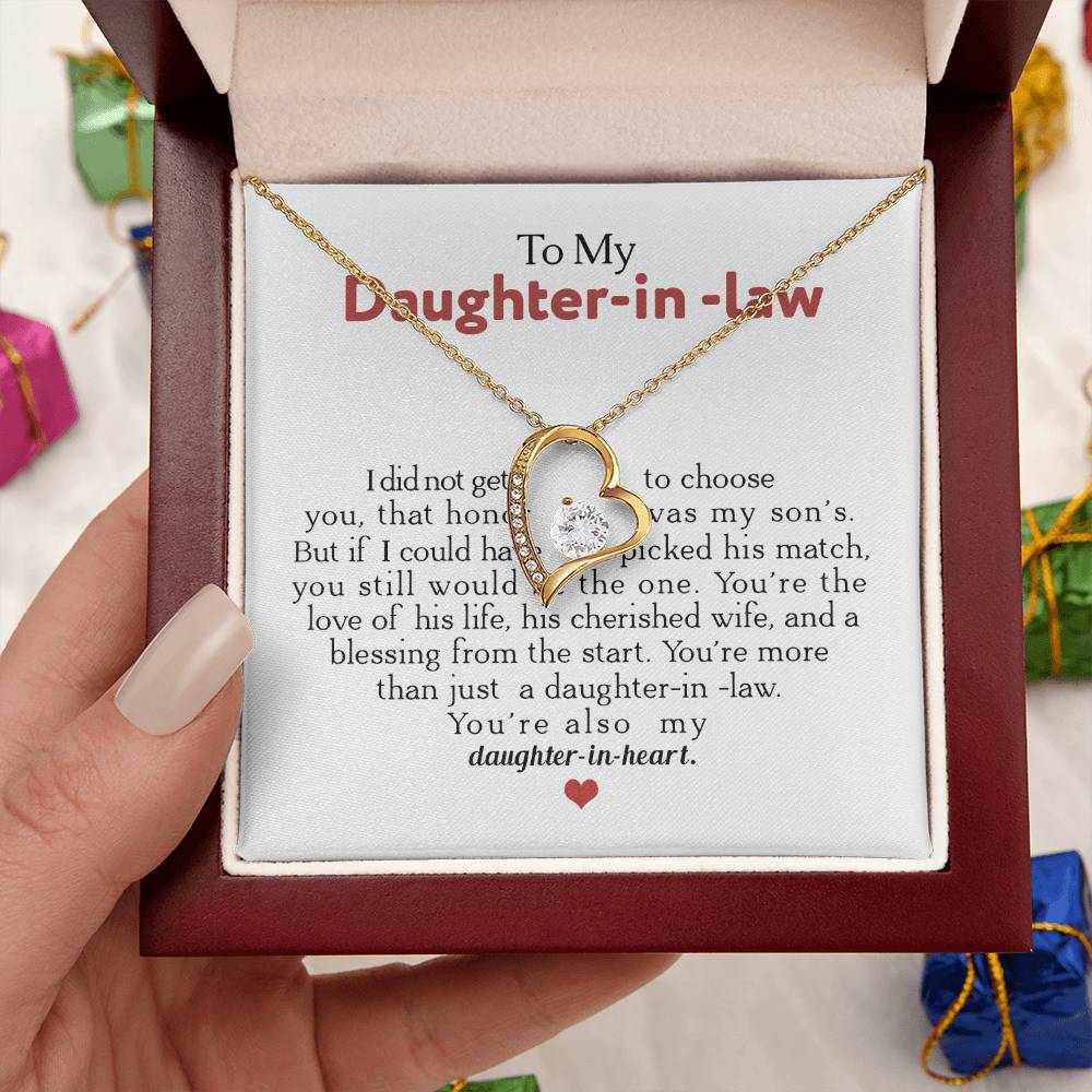 To My Daughterinlaw You're Also My Daughter In Heart Forever Love Necklace
