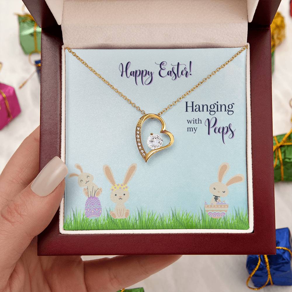Happy Easter - Hanging With My Pepps - Necklace Forever Love Necklace