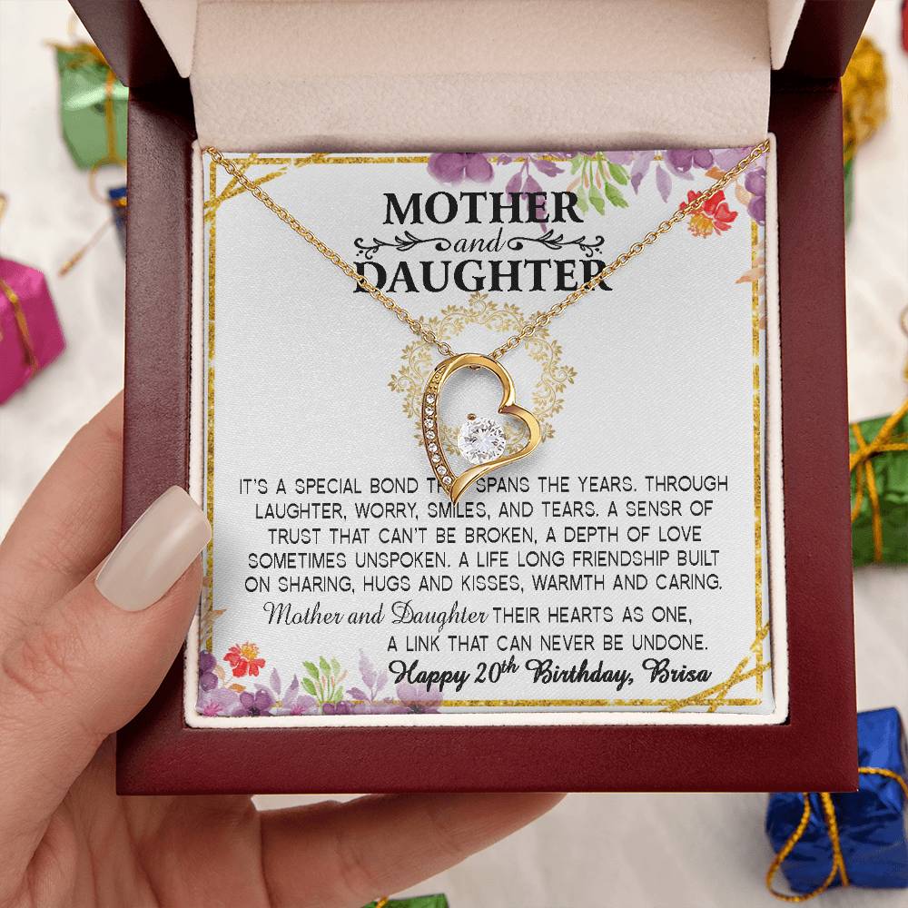 Daughter Birthday Gift From Mom Happy Birthday Sweetheart Infinity Necklace Gift From Mom To Daughter Forever Love Necklace