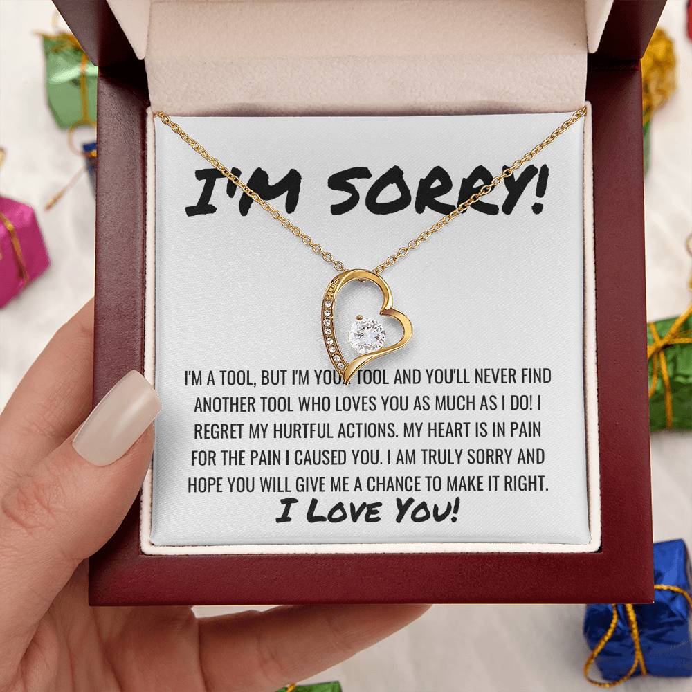 Sorry Apology Forever Love Necklace Forever Love Necklace
