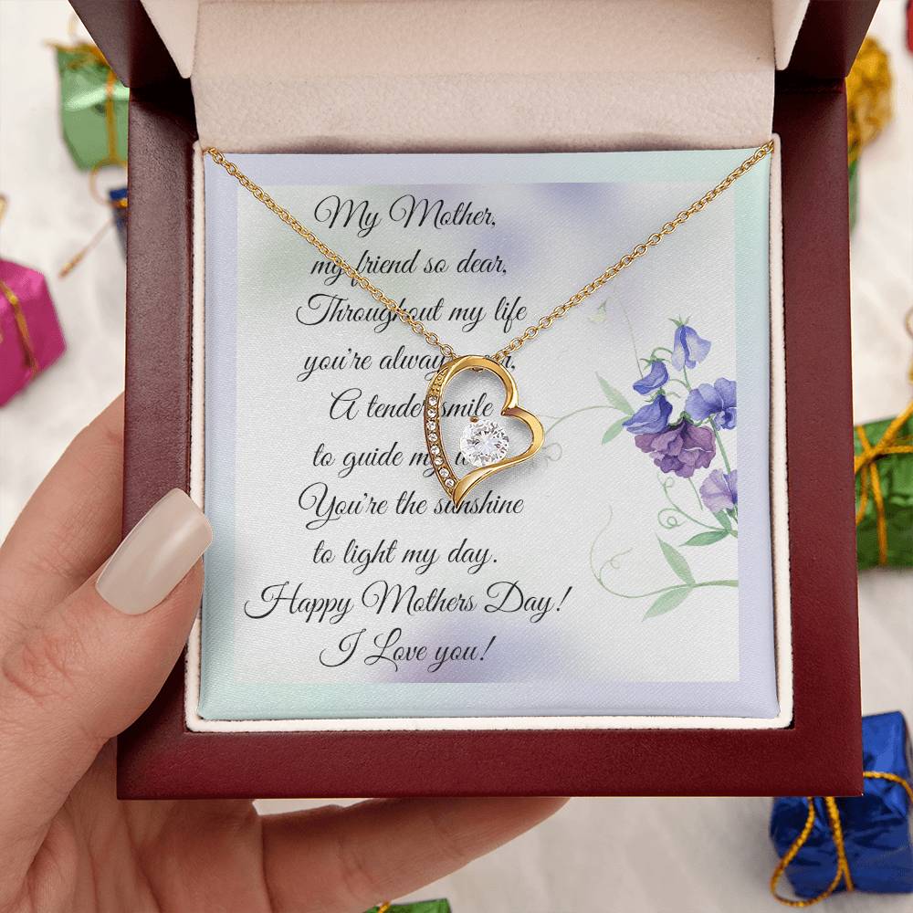 Mother's Day And Message Card 1 Forever Love Necklace