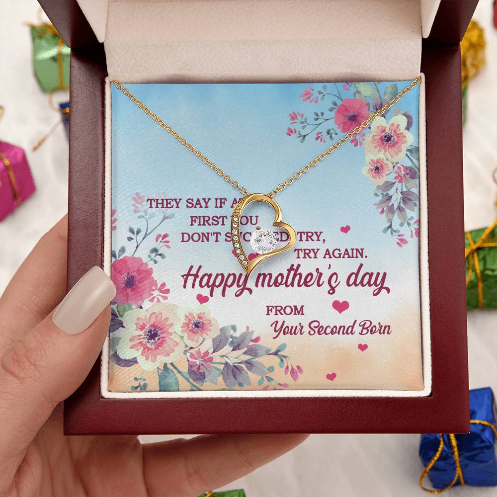 Happy Mother's Day Necklace From Second Born Forever Love Necklace