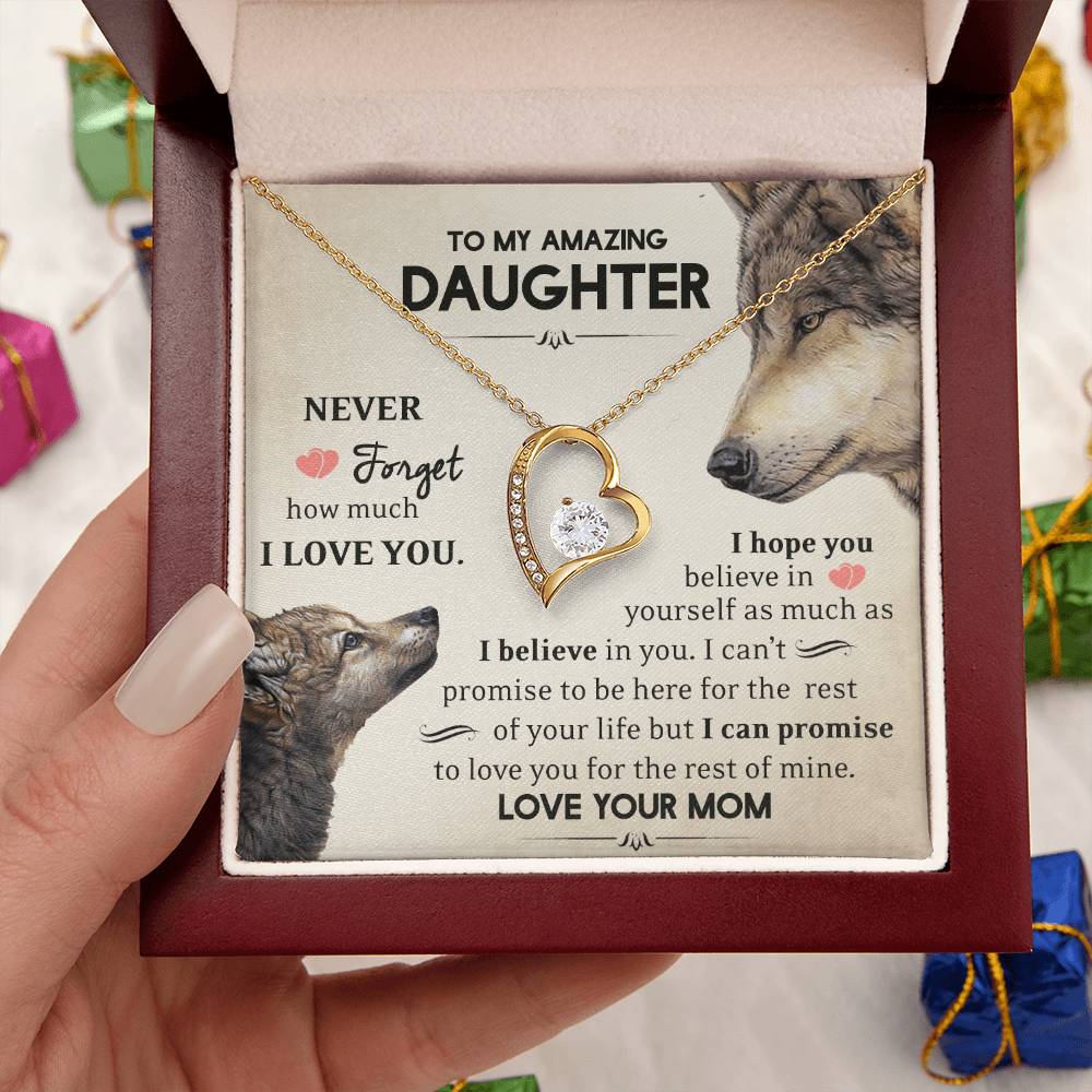 To My Daughter Never Forget Necklace 1 Forever Love Necklace