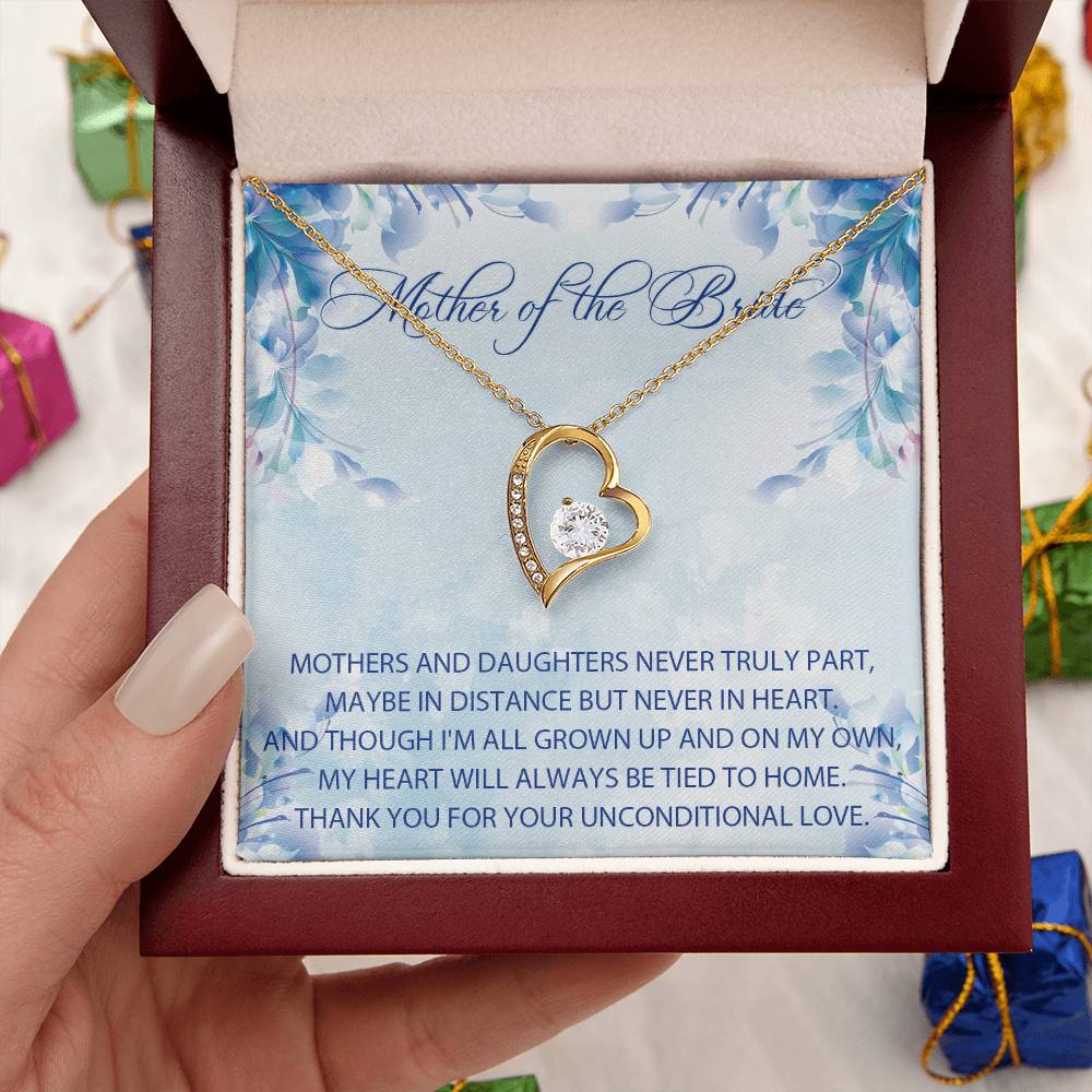 Mother Of The Bride Gift From Daughter Mother Of The Bride Wedding Gift Custom Mother Of The Bride Bride's Mother Forever Love Necklace Forever Love Necklace