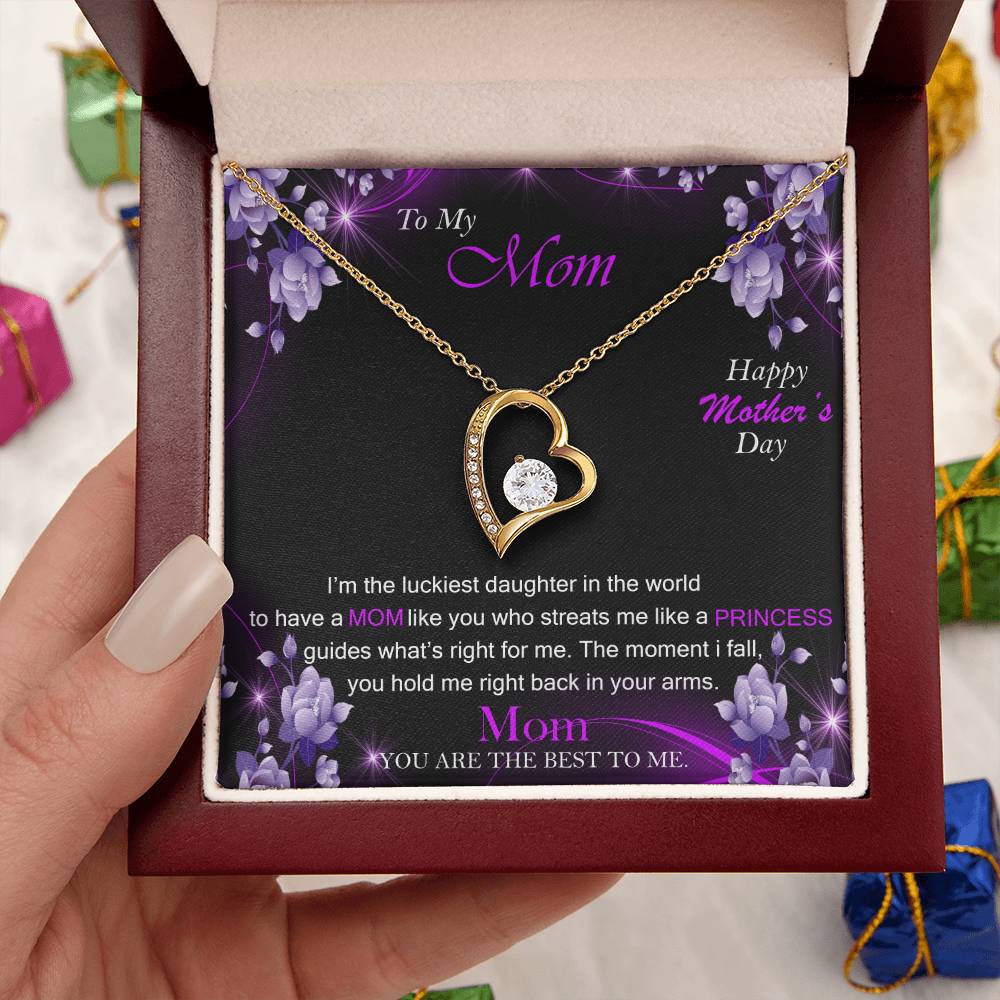 To My Beautiful Mom! Love Your Daughter. Forever Love Necklace
