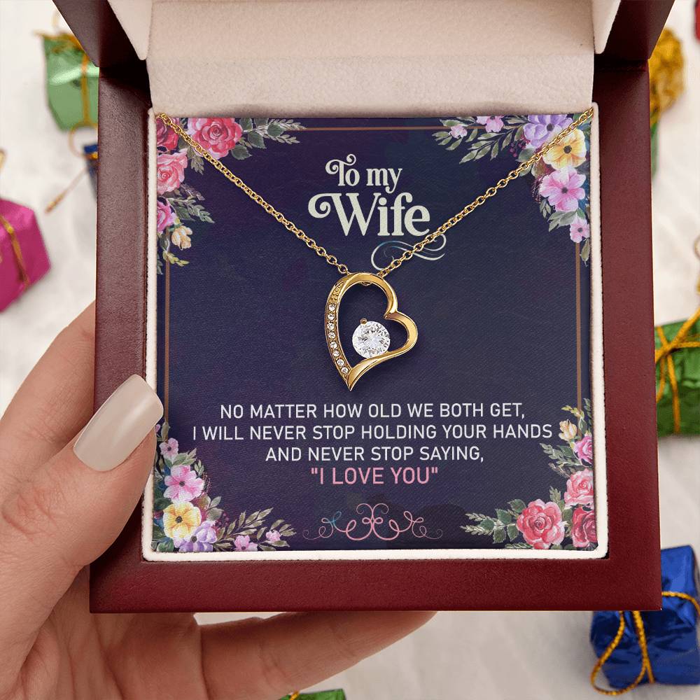 Gift For Wife Necklace With Message Card 1 Forever Love Necklace