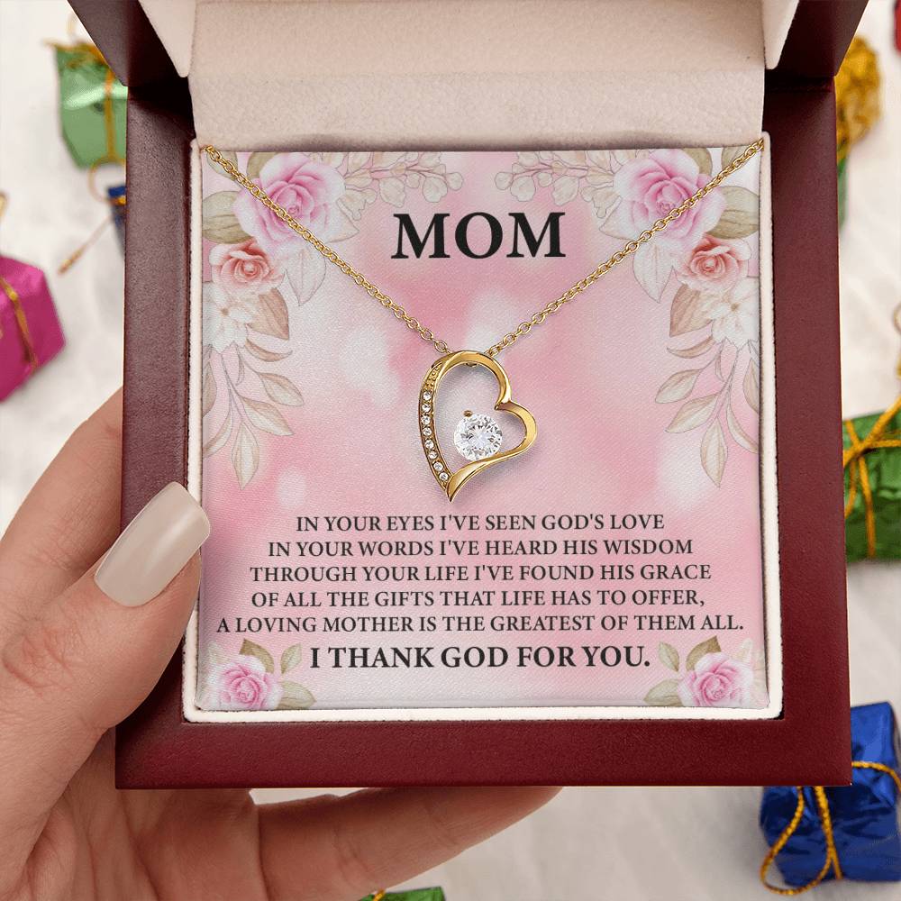 To My Mom - The Greatest Gift Of Them All. Forever Love Necklace