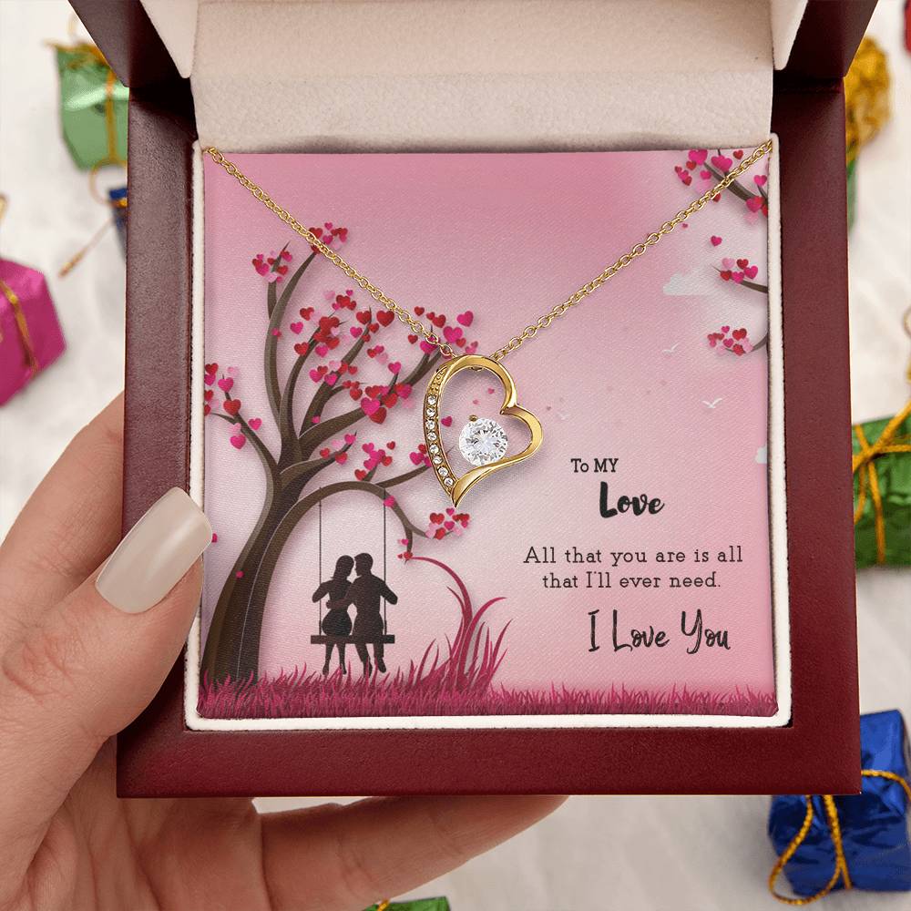 Special Gift For Your Love - 925 Sterling Silver Pendant Forever Love Necklace