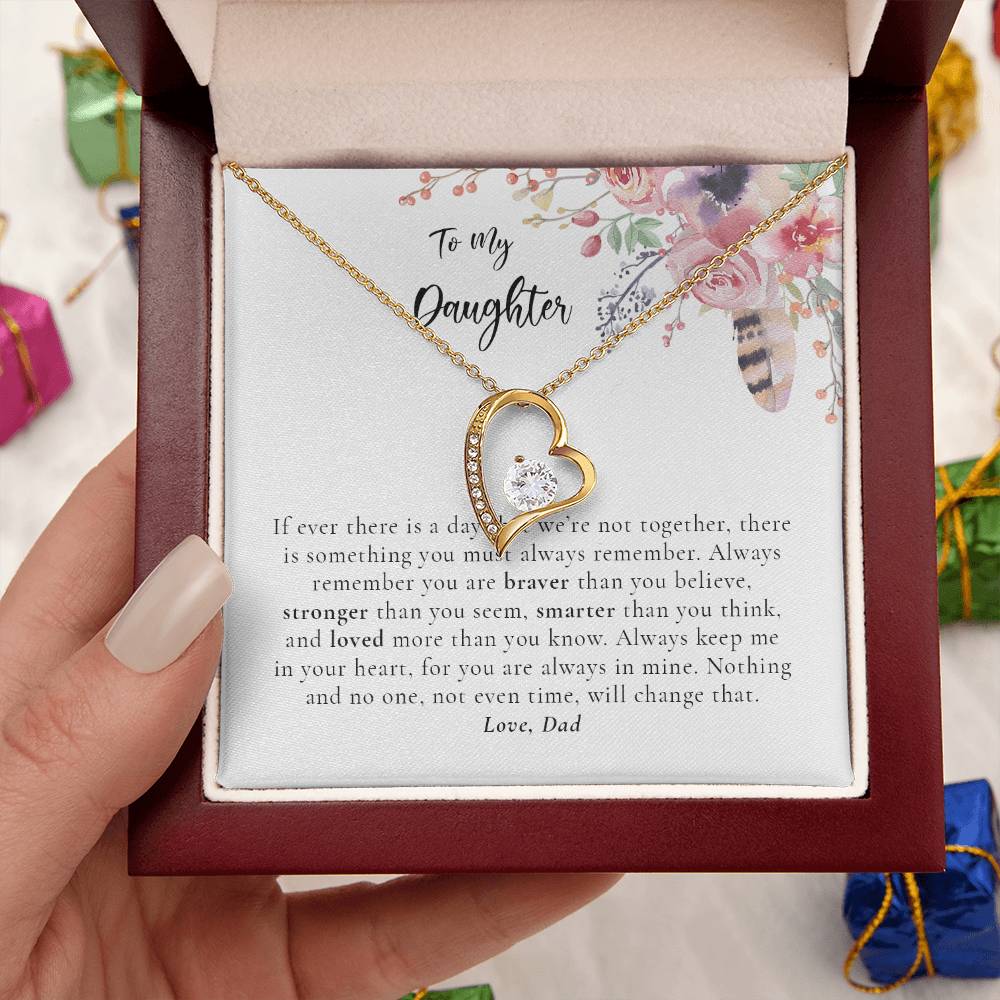 Daughter Necklace Rom Dad White Gold Pendant 1 Forever Love Necklace