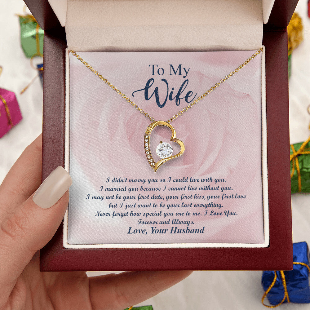 To My Wife Never Forget How Special You Are To Me. I Love You. Forever And Always Forever Love Necklace
