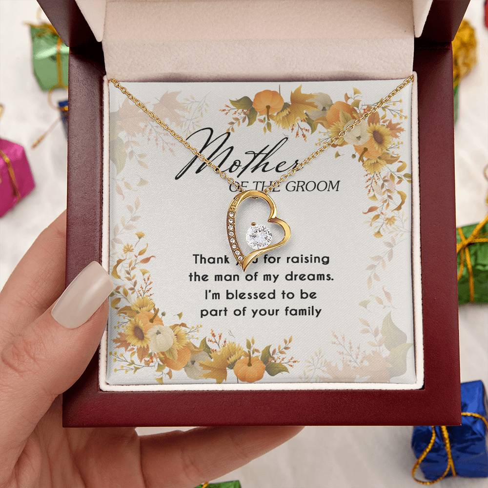 Gift For Mother Of The Groom Thank You Forever Love Necklace