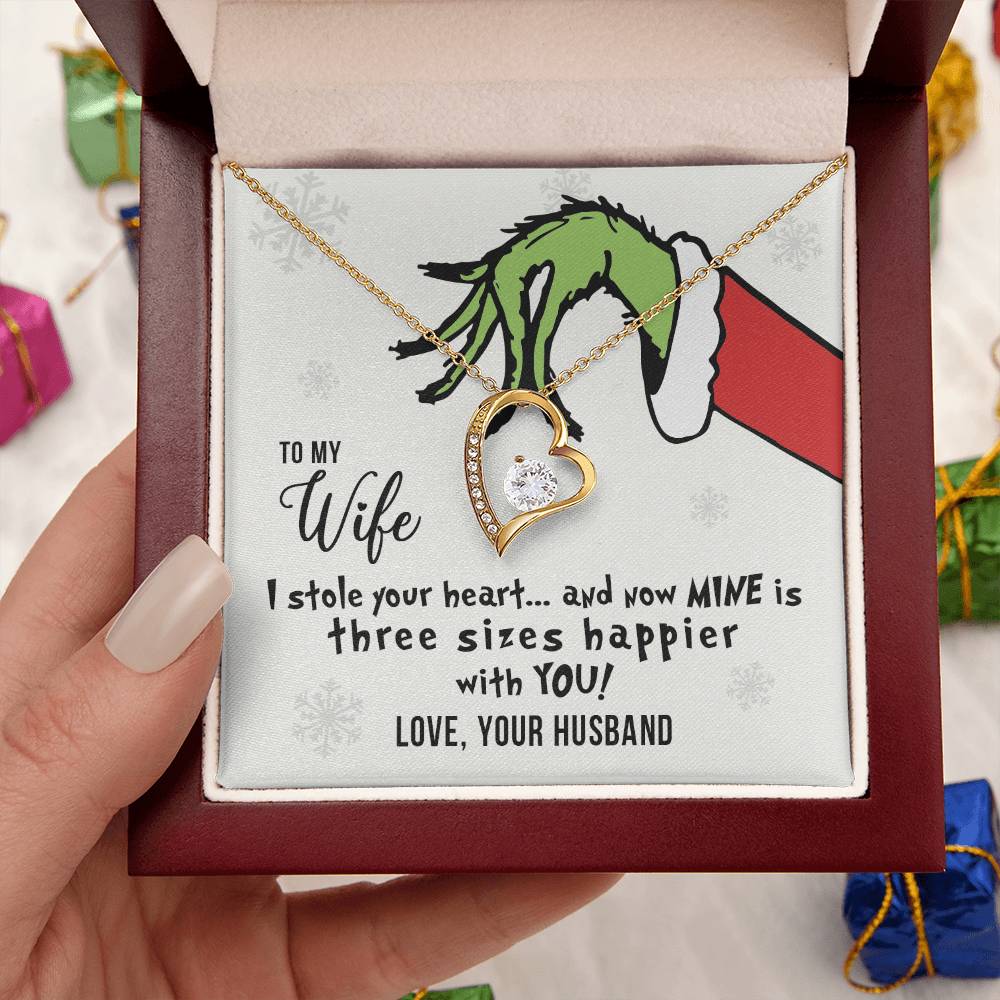 I Stole Your Heart Heart Pendant Necklace To My Wife Wht Forever Love Necklace