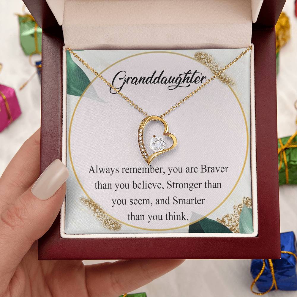 Granddaughter Necklace Customize Granddaughter Necklace Gift Forever Love Necklace For Daughter Granddaughter's Birthday Necklace Forever Love Necklace