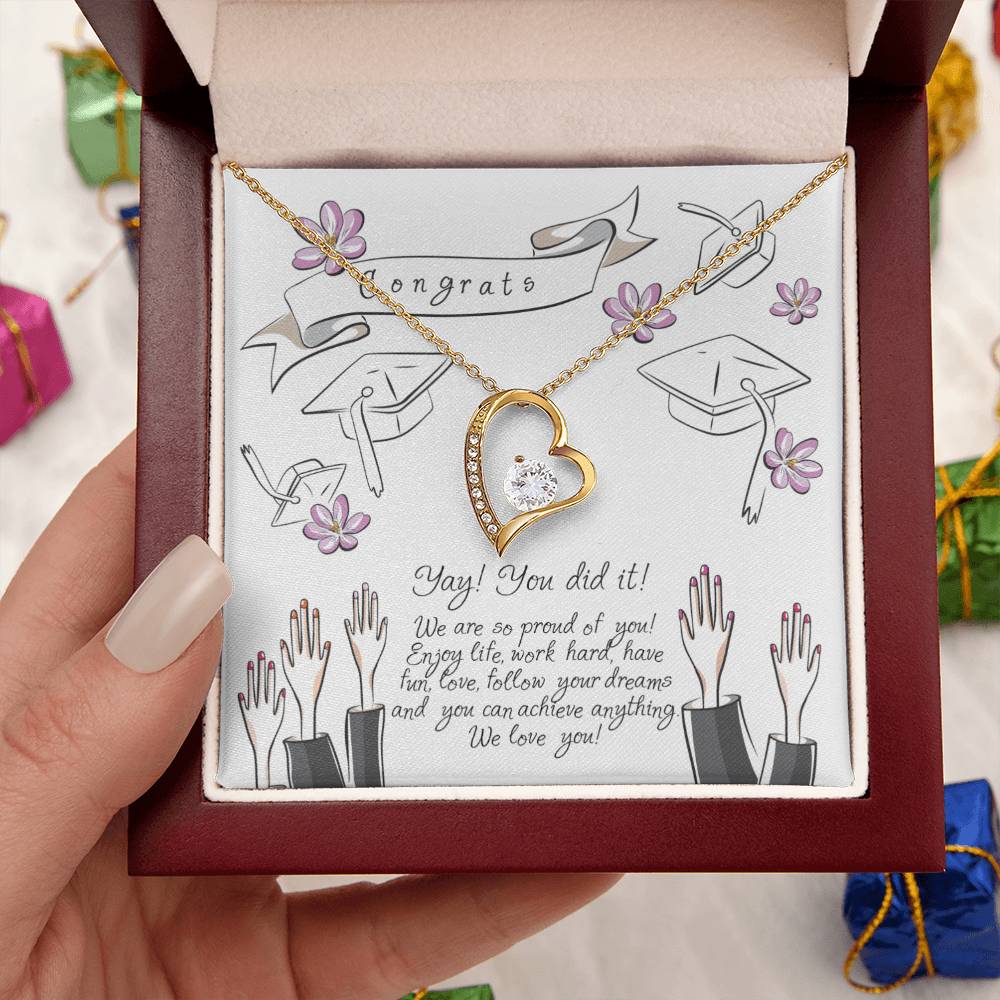 Congrats Your Senior On Her Graduation 2022 With An Incredible Necklace With Motivation Congratulations I Am So Proud Of You Forever Love Necklace