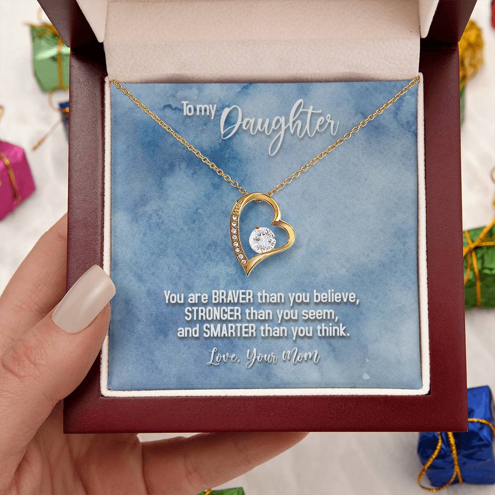 To My Daughter Beautiful Chapters Daughter Necklace Gift For Daughter Xmas Christmas Daughter Gift From Mom 2 1 Forever Love Necklace