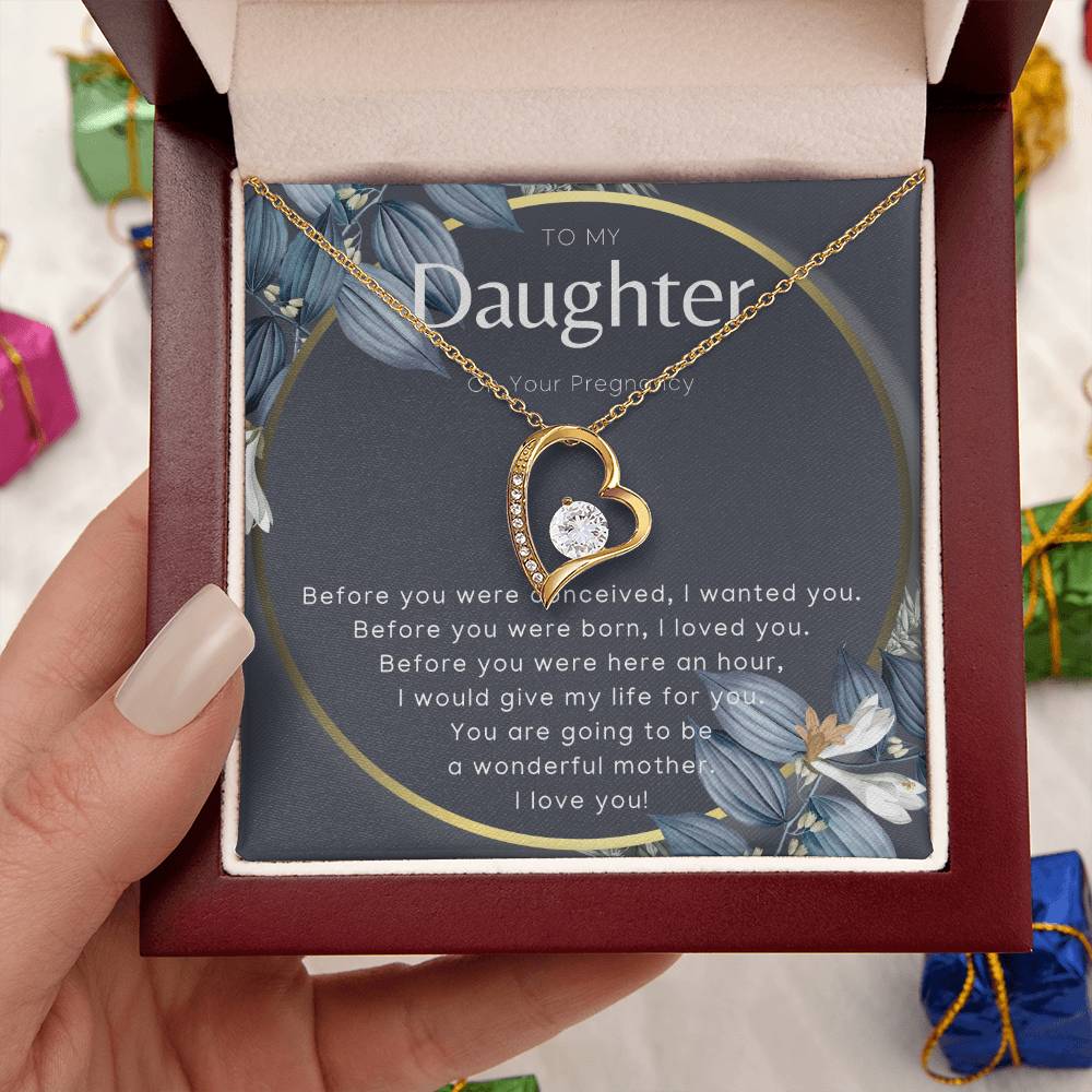 Baby Shower Gift Mom To Be Gift Expecting Mom Gift Pregnant Daughter Gift From Mom Pregnancy Gift For Daughter Pregnancy Gift For Daughter Forever Love Necklace