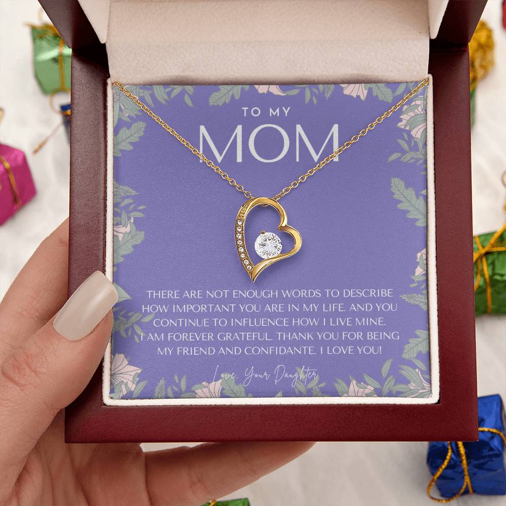To My Mom Necklace Mom Gift Mother’s Day Gift Birthday Gift For Mom Gift From Daughter For Mom Necklace For Mom Gift For Forever Love Necklace