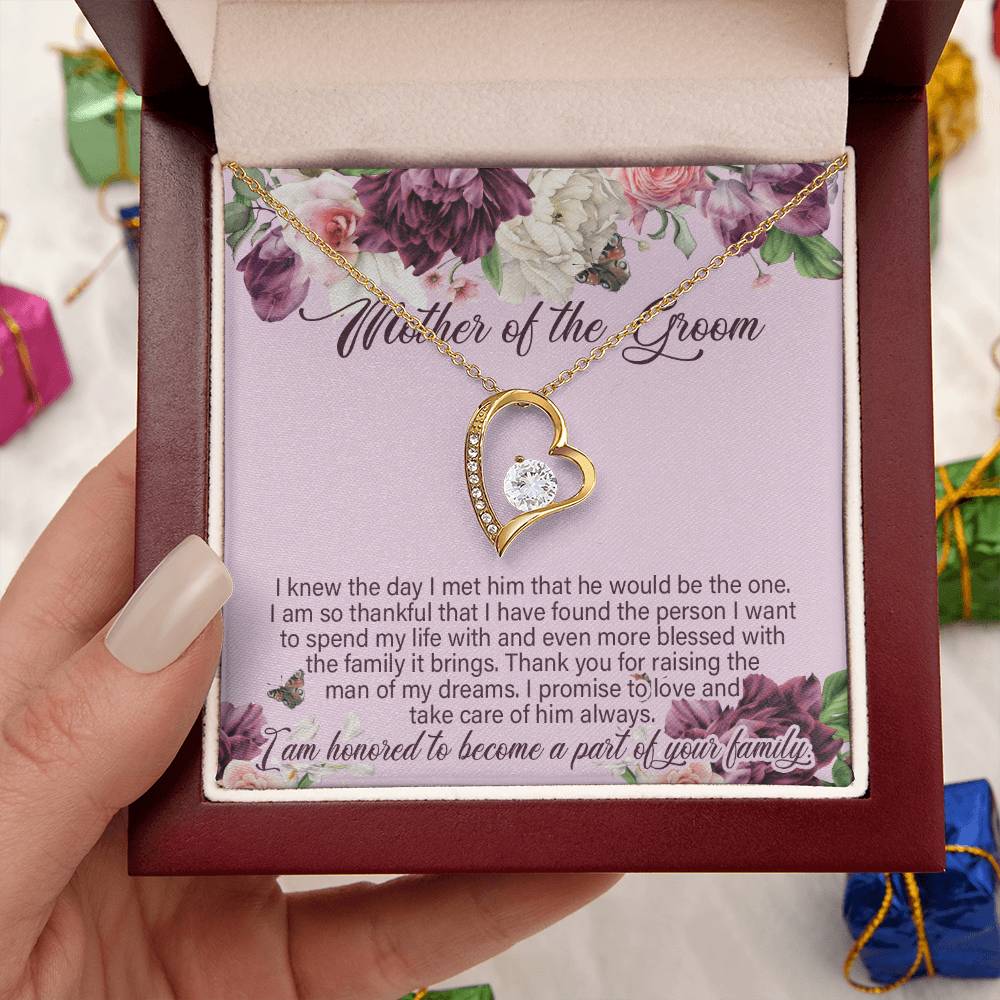 Mother Of The Groom Gift From Bride Mother Of The Groom Forever Love Necklace Customize Gift For Mother Of The Groom Mom Wedding Gift Forever Love Necklace