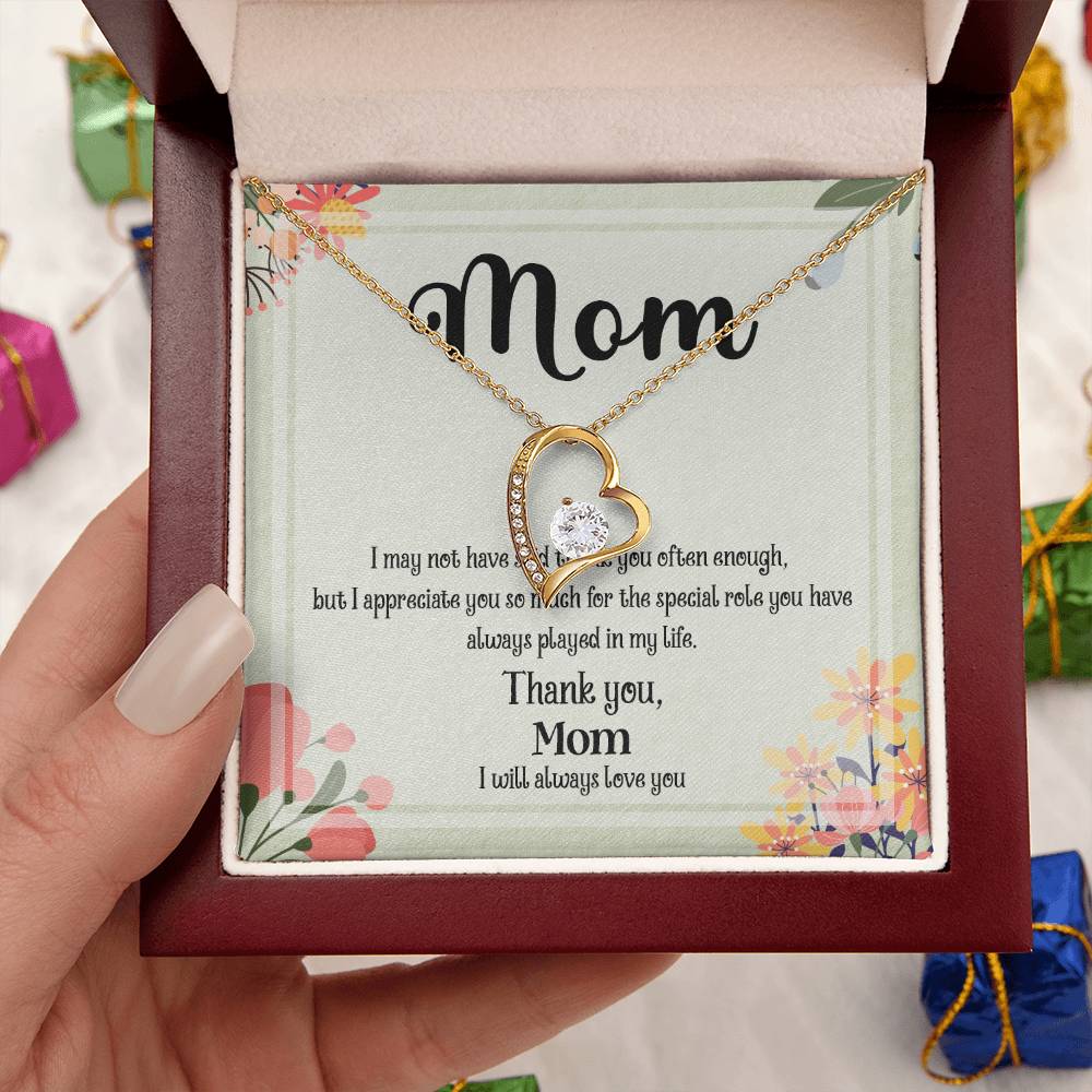 Mom I May Not Have Said Thank You Often Enough D1038 Forever Love Necklace
