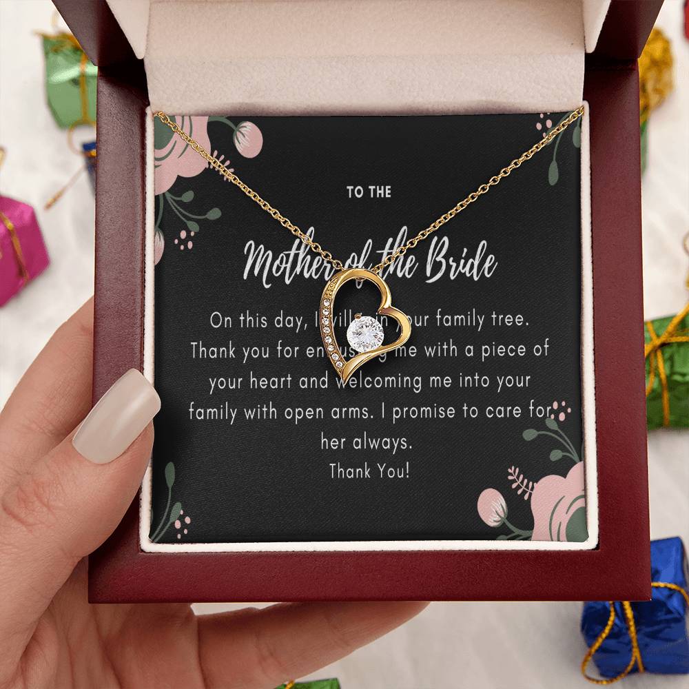 Mother Of The Bride Gift From Groom Mother In Law Wedding Gift From Groom Wedding Gift For Mother In Law From Groom Wedding Forever Love Necklace