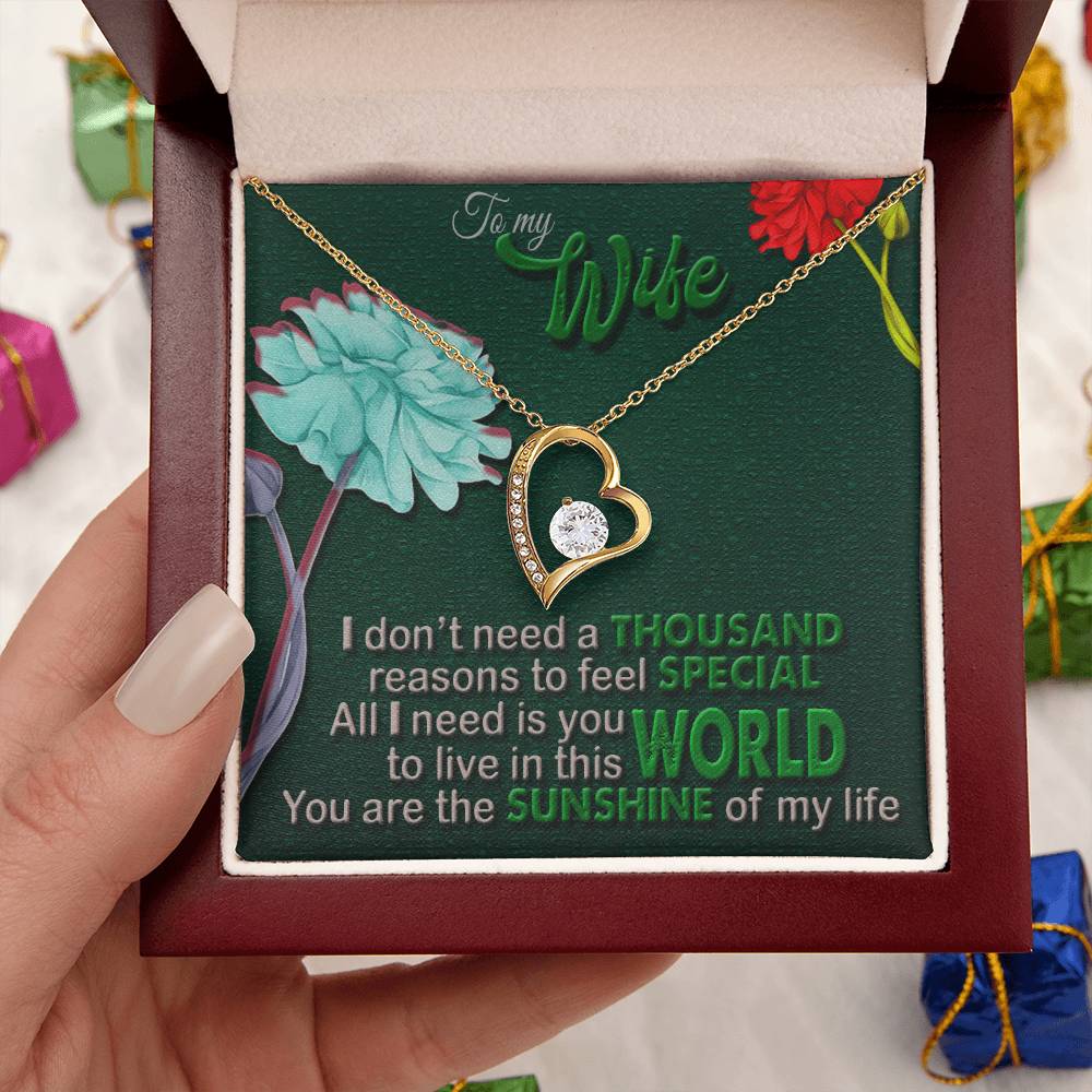 Gorgeous Gift Form Husband To Wife Forever Love Necklace Forever Love Necklace