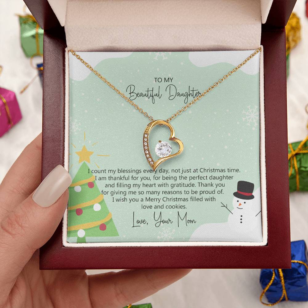 Daughters Gift From Mom Special Christmas Message Card Custom Gift From Mom Ss120 1 Forever Love Necklace